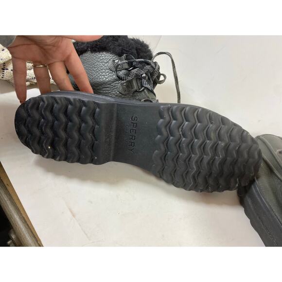 Sperry Maritime Leather Faux Fur Boots 9.5W - Picture 10 of 14